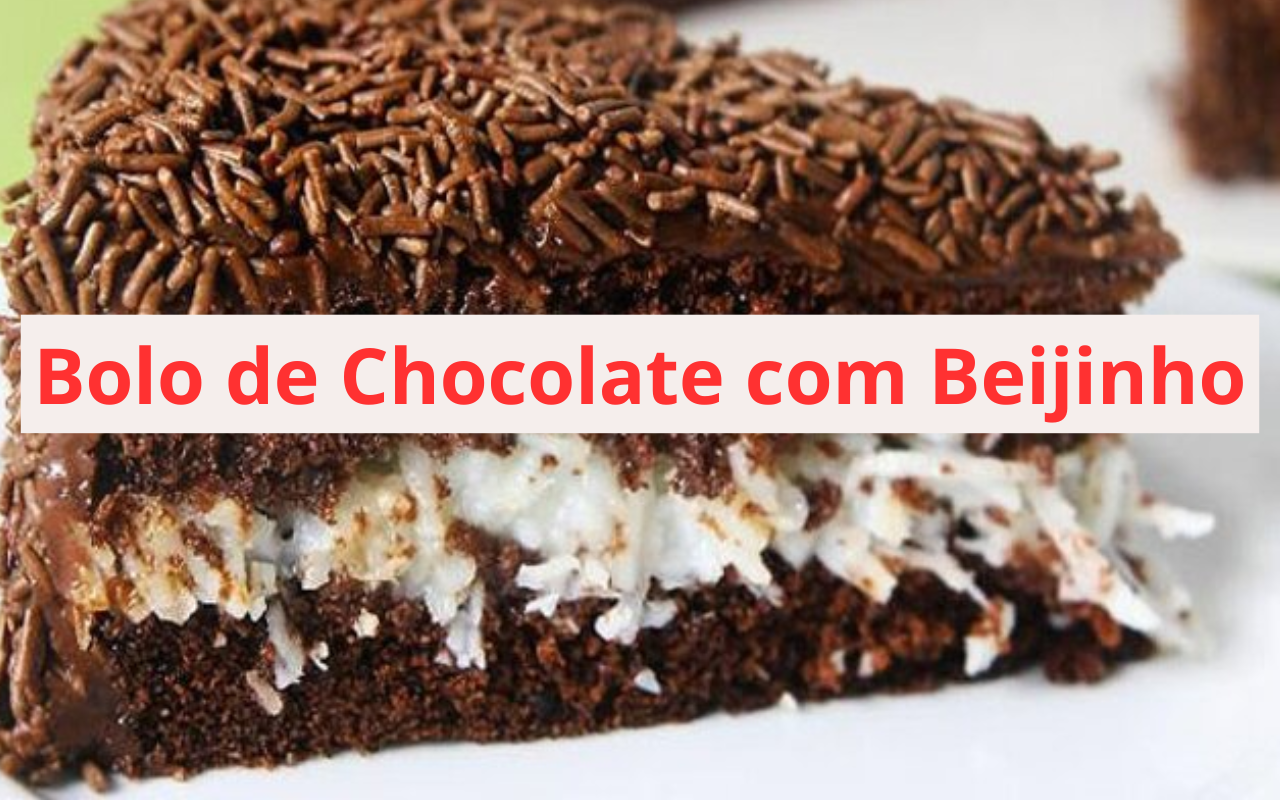 Bolo de Chocolate com Beijinho
