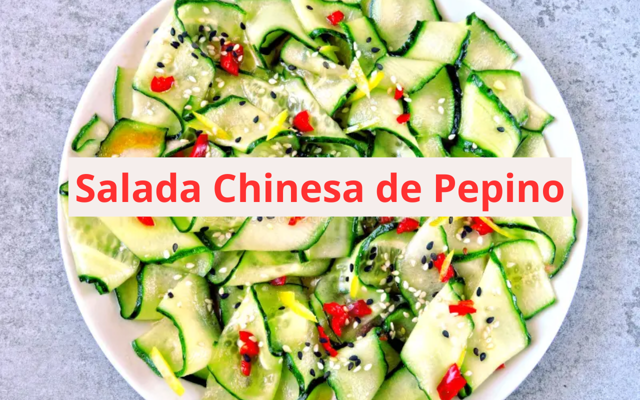 Salada Chinesa de Pepino: frescor oriental com sabor marcante